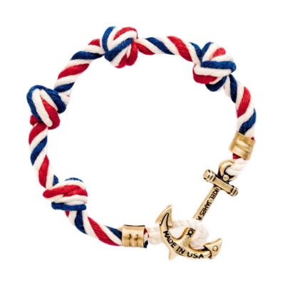 red white and blue rope bracelet
