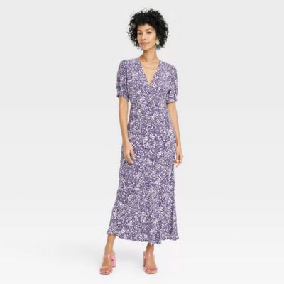 blue floral maxi