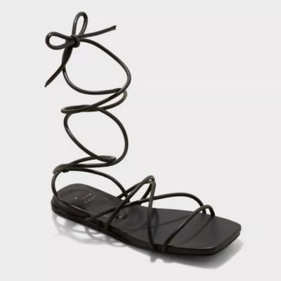 black strappy sandal