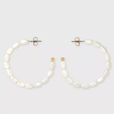 pearl hoop earrings