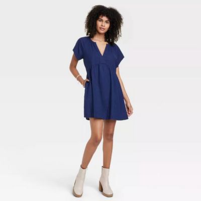 navy mini. dress