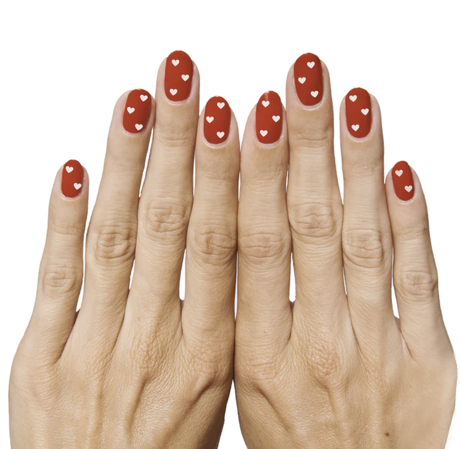 heart nail stickers