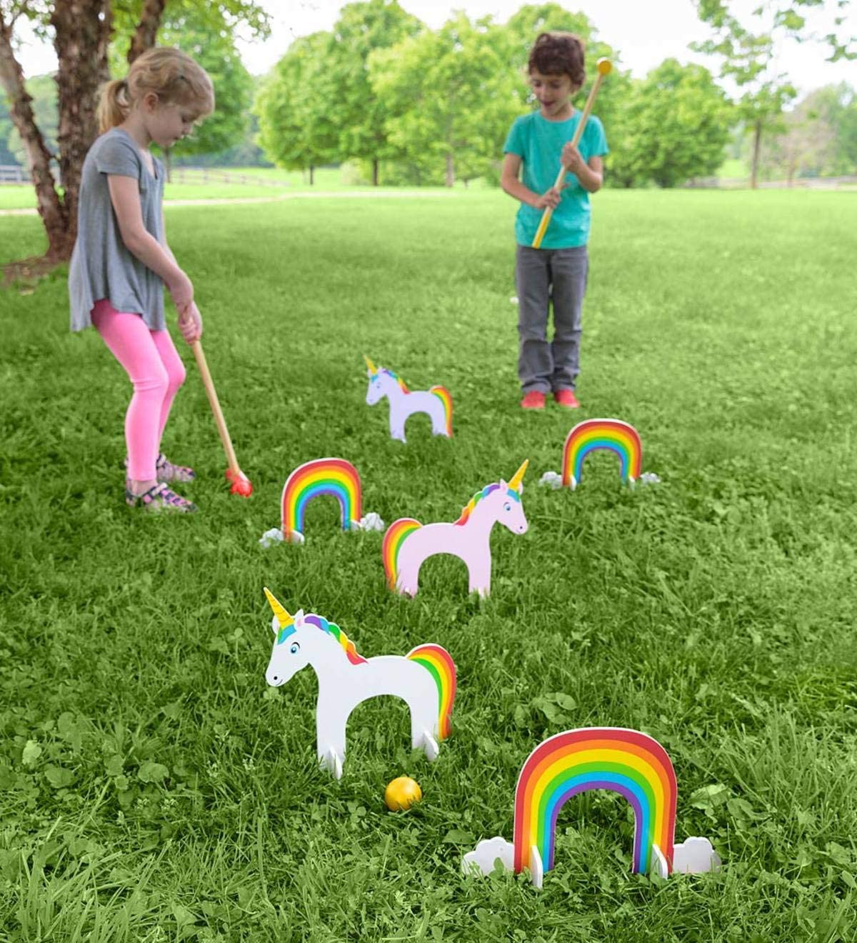 kids croquet set backyard toys