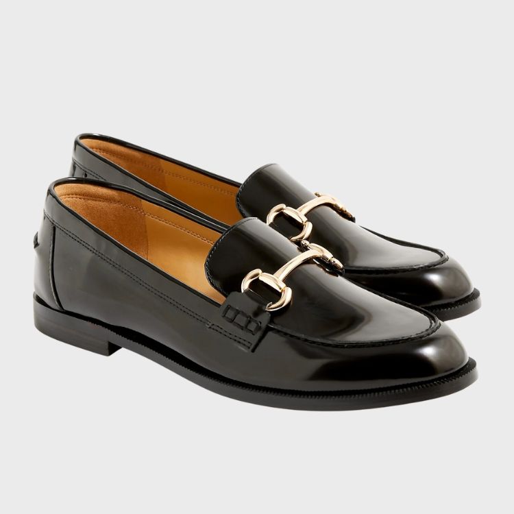 black loafers