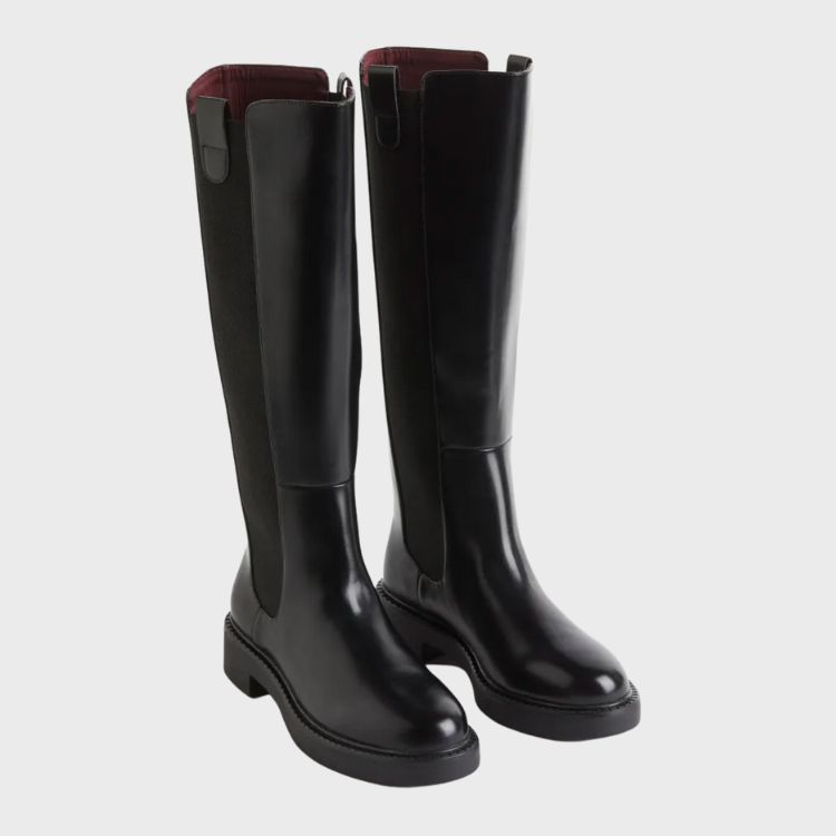 black tall boots